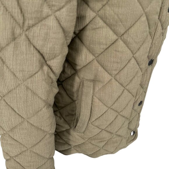 Market & Spruce Quilted Field Jacket Olive Green Size Small NWT - Picture 8 of 11